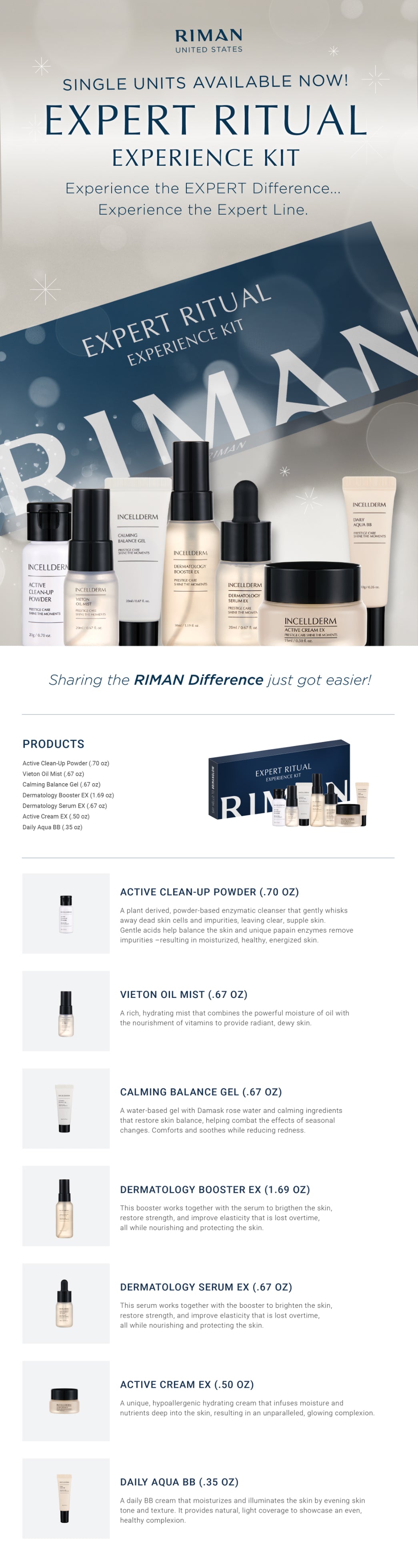 Expert RIMAN Ritual Experience Kit 7-piece travel set brochure image 2